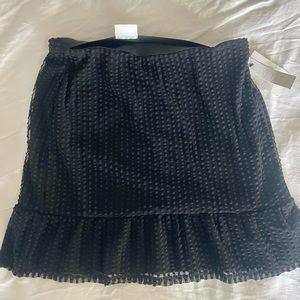 Black Polka Dot Ruffle Skirt